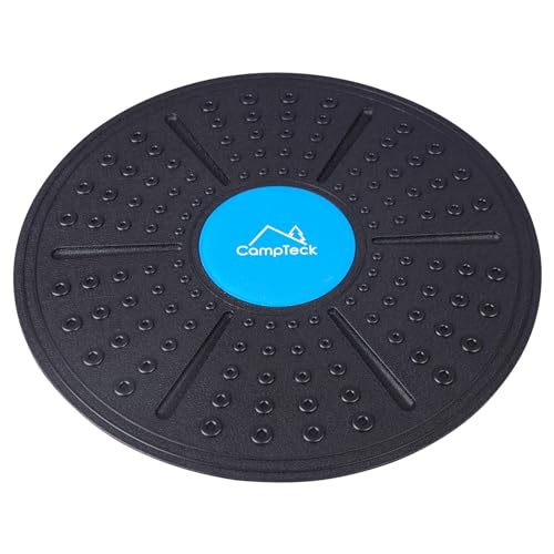 CampTeck U7258 Tabla Equilibrio Fitness, Wobble Balance Board, Plato Inestable Equilibrio, Fuerza - Negro