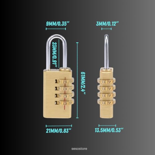 candado combinacion. candado taquilla - candado seguridad 4 digitos - candado numerico con clave de seguridad - candado taquilla gimnasio - candado maleta viaje, cajones, gym (1 unidad)