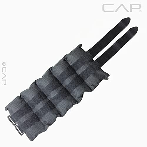 Cap Barbell HHA-CB020A1 - Par de Pesas Ajustables para Tobillo de 10 Libras, Color Negro