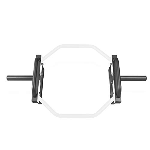 Cap Barbell Ob-93wh, Barra De Trampa Olímpica Hexagonal Encogimiento Peso Muerto Color Blanco Unisex Adulto, 127 Cm