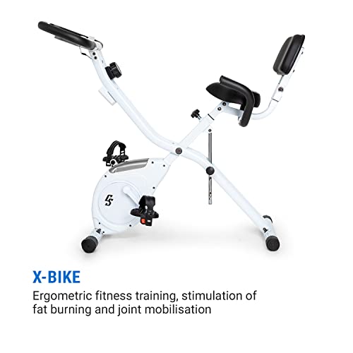 Capital Sports Azura 2 Bicicleta Estatica Plegable, Ejercicio en Casa, Bicicletas Estaticas Spinning Magnéticas para Hombres y Mujeres con Asiento, Bicis Estaticas Pleglables con Soporte Tablet