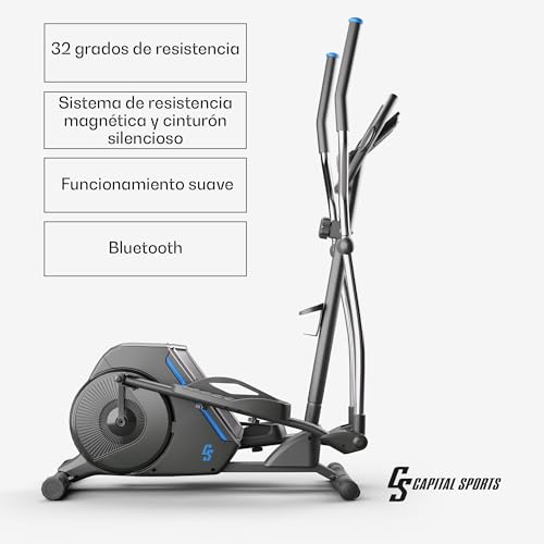 Capital Sports Bicicleta Estatica Eliptica para Casa, Bici Elíptica Magnética para Mujeres y Hombres, Máquina de Abdominales con Soporte para Tablet y Pantalla LCD