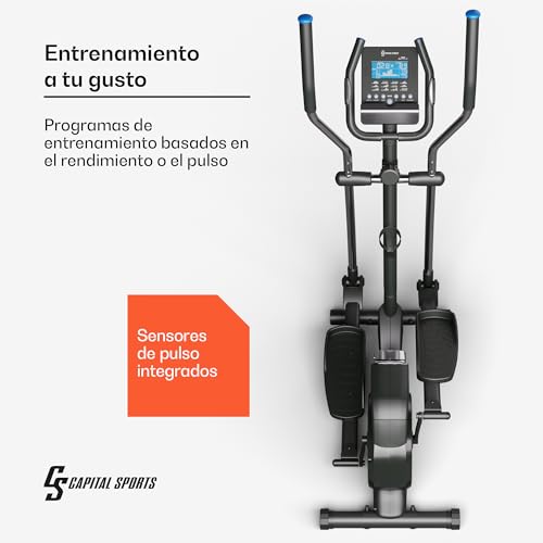 Capital Sports Bicicleta Estatica Eliptica para Casa, Bici Elíptica Magnética para Mujeres y Hombres, Máquina de Abdominales con Soporte para Tablet y Pantalla LCD