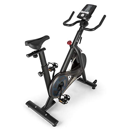 Capital Sports Evo Race - bicicletas estaticas, Bicicleta estática, bici estatica, Carga máx. 120 kg, Resistencia magnética continua, Volante de aluminio, Sillín ajustable, Ruedas transporte, Negro