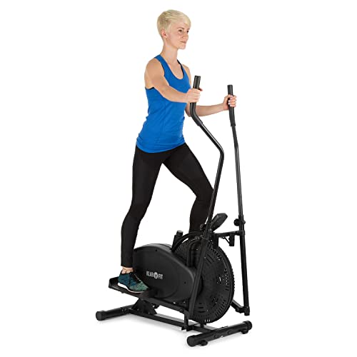 Capital Sports Orbifit - Elíptica, Bicicleta elíptica con Altura Regulable, Elíptica para casa con Estructura de Acero, Manillar, Agarre Acolchado, Pedales Antideslizantes, hasta 100 kg, Antracita