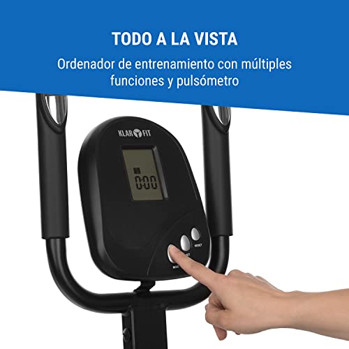 Capital Sports Orbifit Pro - Máquina de Correr elíptica, Bicicleta elíptica, Pulsómetro, Altura Regulable, Estructura de Acero, Agarre Acolchado, Pedales Antideslizantes, hasta 100 kg, Negro