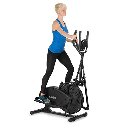 Capital Sports Orbifit Pro - Máquina de Correr elíptica, Bicicleta elíptica, Pulsómetro, Altura Regulable, Estructura de Acero, Agarre Acolchado, Pedales Antideslizantes, hasta 100 kg, Negro