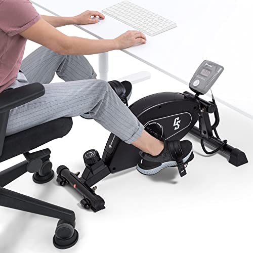 Capital Sports Pedales Estaticos, Bicicleta para Debajo del Escritorio, Bicicletas Estaticas con Resistencia Magnética para Hombres y Mujeres, Steps Fitness para Hacer Ejercicio en Casa y Oficina