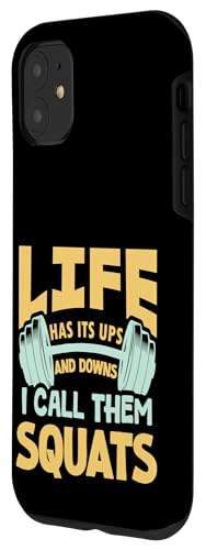 Carcasa para iPhone 11 Funny Fitness Wisdom - Life's Squats Workout