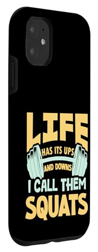 Carcasa para iPhone 11 Funny Fitness Wisdom - Life's Squats Workout