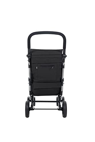 Carlett Classic Family Carro de Compra, Aluminio, Negro