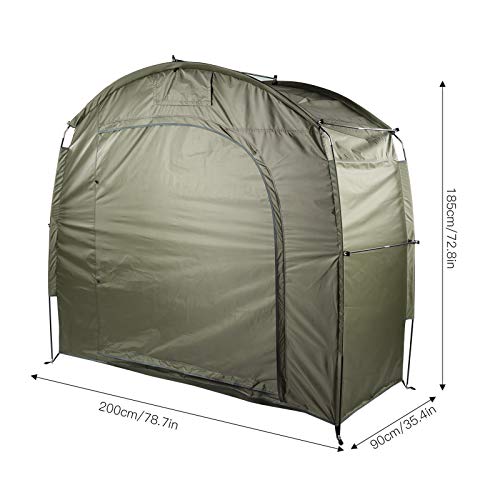 Carpa para Guardar Bicicletas, Carpa Cobertizo para Almacenamiento de Bicicletas Al Aire Libre para 2 Bicicletas, Cobertizo Impermeable para Bicicletas Reutilizable para Todas las Estaciones(Verde)