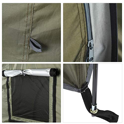 Carpa para Guardar Bicicletas, Carpa Cobertizo para Almacenamiento de Bicicletas Al Aire Libre para 2 Bicicletas, Cobertizo Impermeable para Bicicletas Reutilizable para Todas las Estaciones(Verde)