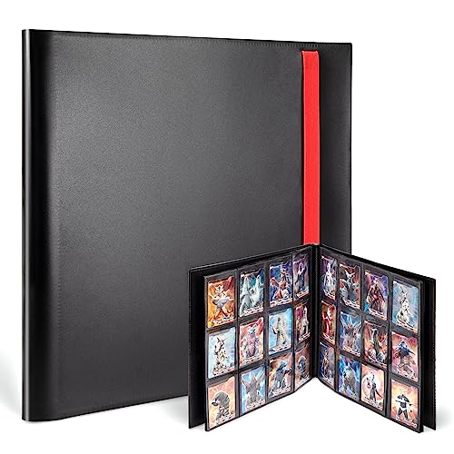 Carpeta de Álbum de Tarjetas Comerciales Compatible con Pokémon 480 Bolsillos, Carpetas de Soporte Colección de Mangas de Tarjeta de Juego para YuGiOh, MTG, TCG, y Tarjetas Deportivas