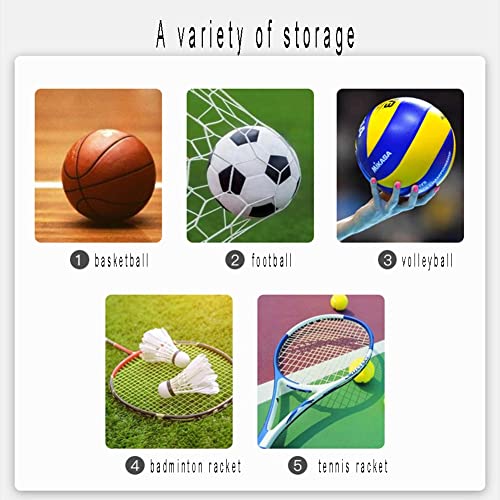 Carro De Equipo De Pelota Deportiva, Almacenamiento De Balones para Fútbol, Voleibol, Fútbol Organizador De Bolas Jaula De Bolas Apilable Estante De Bolas con Ruedas Almacena hasta 38 Bolas XJJUN