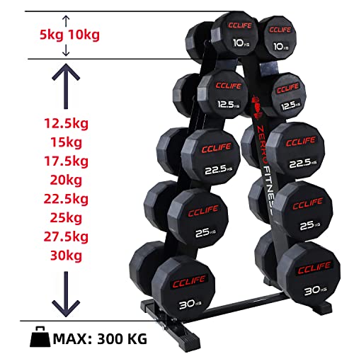 CCLIFE ZERRO Soporte para Mancuernas Rack de Almacenamiento de Mancuernas Estante para Mancuernas de 5 Niveles Capacidad de Peso 300 kg