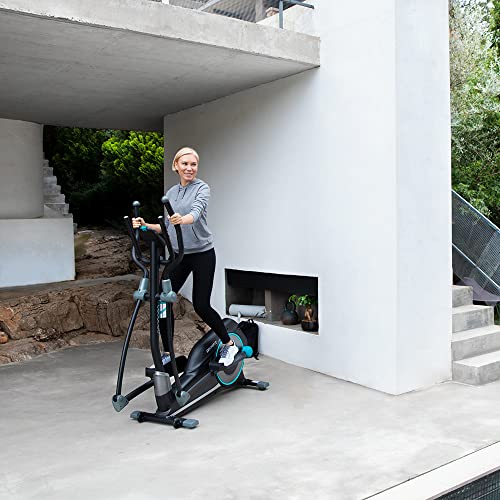 Cecotec Bicicleta Elíptica DrumFit Elliptical 9000 Eir Pro. Resistencia Magnética Regulable con Motor, Monitor LCD con Soporte para Dispositivos, Ruedas de Transporte, Botella y Portabotellas