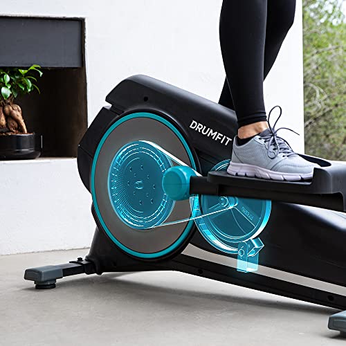 Cecotec Bicicleta Elíptica DrumFit Elliptical 9000 Eir Pro. Resistencia Magnética Regulable con Motor, Monitor LCD con Soporte para Dispositivos, Ruedas de Transporte, Botella y Portabotellas