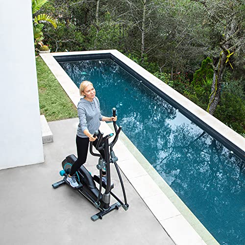 Cecotec Bicicleta Elíptica DrumFit Elliptical 9000 Eir Pro. Resistencia Magnética Regulable con Motor, Monitor LCD con Soporte para Dispositivos, Ruedas de Transporte, Botella y Portabotellas