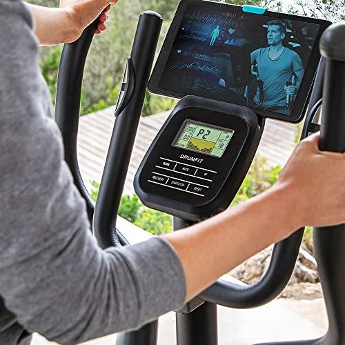 Cecotec Bicicleta Elíptica DrumFit Elliptical 9000 Eir Pro. Resistencia Magnética Regulable con Motor, Monitor LCD con Soporte para Dispositivos, Ruedas de Transporte, Botella y Portabotellas