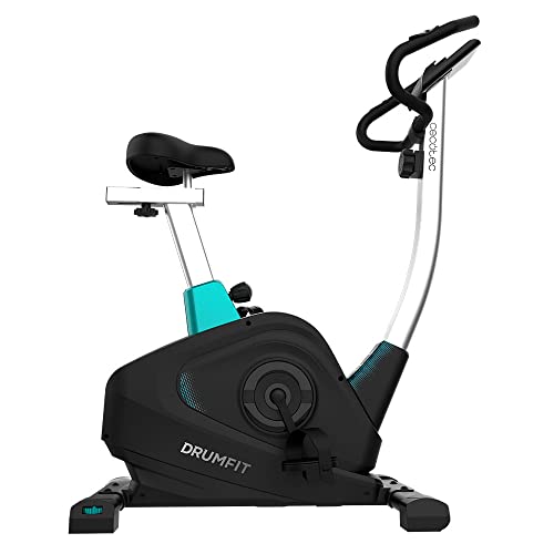 Cecotec Bicicleta Estática DrumFit Cycle 6000 Pegasus Pro. Resistencia Magnética regulable con Motor, Manillar con sensor de frecuencia cardíaca, Sillín regulable, Soporte para dispositivos, Ruedas