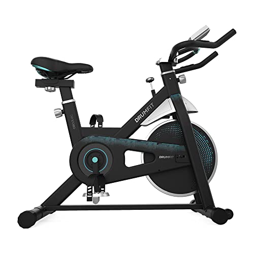 Cecotec Bicicleta Estática Indoor DrumFit Indoor 6000 Forcis. Volante de inercia de 6 Kg, Resistencia Manual, Monitor LCD, Soporte de Dispositivos, Botella, Porta Botellas y Calapiés