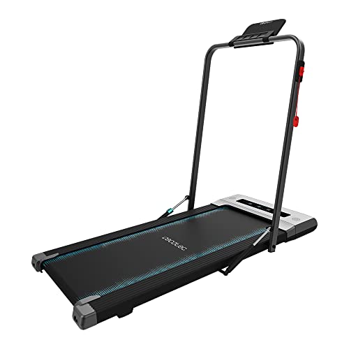 Cecotec Cinta de Andar Compacta y Plegable DrumFit WayHome 600 Pad. 550 W / 0,75CV, Superficie de Carrera de 100x40cm, Velocidad hasta 6km/h, Barra Plegable, Pantalla LCD, Altavoces y Mando