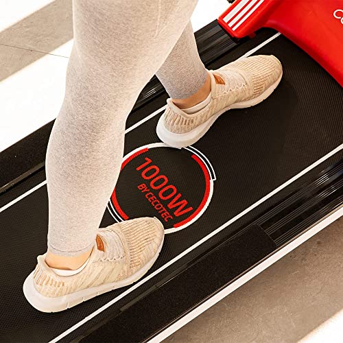 Cecotec Cinta de Andar Plegable Runfit Step - Red Series X. 1,36 CV, 1 a 10 Km/h, 12 Programas Predefinidos, Panel de Control LED, Superficie de Carrera 98 x 36 cm, Ruedas de Transporte