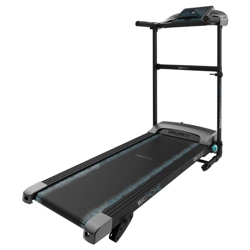 Cecotec Cinta de Correr Plegable DrumFit WayHome 1400 Sprint. 900 W, De 1 a 14 Km/h, 12 Programas Predefinidos, Panel de Control LCD, Superficie de Carrera de 110x40cm, Inclinación Manual