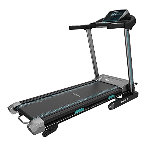 Cecotec Cinta de Correr Plegable DrumFit WayHome 1600 Obelia Ultraflex. 1500 W, Inclinación Motorizada, Superficie de 130x42 cm, Sistema de Amortiguación UltraFlex System, Pantalla LCD, Negro