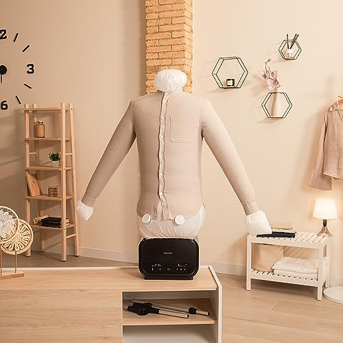 Cecotec Maniquí de Planchado y Secado IronHero 1200 Mannequin Dry. 1200 W, Elimina Arrugas y Desodoriza, Camisa y pantalón, Autonomía 180 min, Control Táctil, Temporizador, Temperatura Regulable