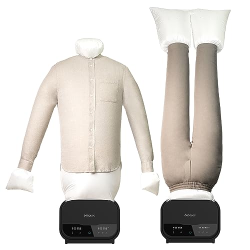 Cecotec Maniquí de Planchado y Secado IronHero 1200 Mannequin Dry. 1200 W, Elimina Arrugas y Desodoriza, Camisa y pantalón, Autonomía 180 min, Control Táctil, Temporizador, Temperatura Regulable