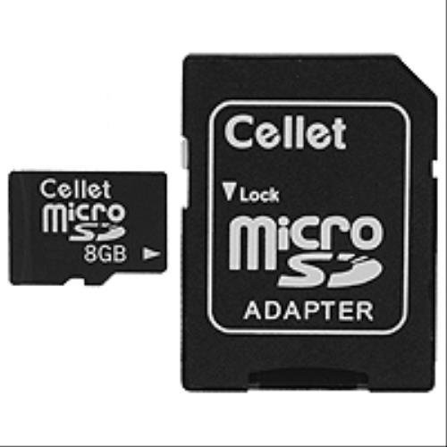 Cellet 8 GB MicroSD para teléfono Nokia BH-904 memoria flash personalizada, transmisión de alta velocidad, Plug and Play, con adaptador SD de tamaño completo. (embalaje al por menor)