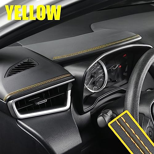 CGEAMDY Tira De Ribete Para Interior De Automóvil, 2 Metros Tiras Líneas Molduras Lnterior Del Coche, Moldura Interior Coche Tira De Ribete Para Automóvil, Decoración Accesorios Coche(Amarillo)