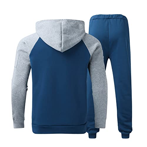 Chandal Hombre Completo, Deportivo Largo 2 Piezas Chandal con Capucha Talla Grande Original Conjunto Deportivo Gris Invierno Baloncesto Chándal Gimnasio Barato Conjunto Padel Rojo Chandal Completo