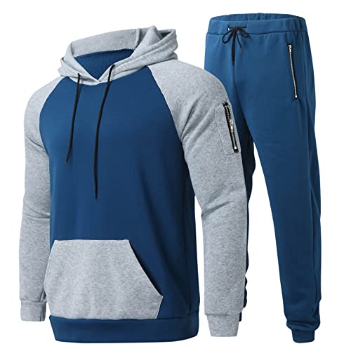 Chandal Hombre Completo, Deportivo Largo 2 Piezas Chandal con Capucha Talla Grande Original Conjunto Deportivo Gris Invierno Baloncesto Chándal Gimnasio Barato Conjunto Padel Rojo Chandal Completo