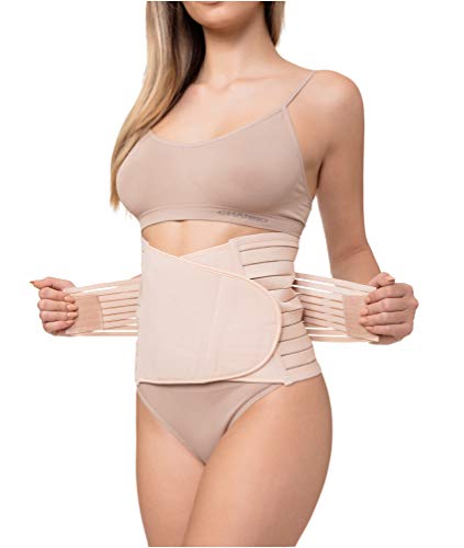 Channo Faja Cinturón Lumbar para Espalda Hombre y Mujer Doble Ajuste Fuerte (Visón, L/XL)