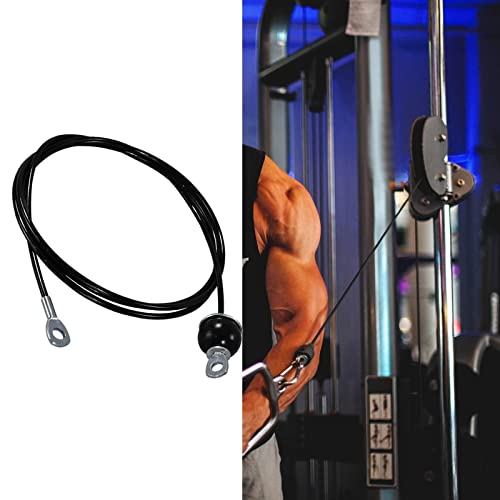 chiwanji Cable de polea de Fitness, Cable de Gimnasio de Repuesto, Cable de Acero para Fitness, Cuerda Gimnasio Alambre Resistente Poleas para Cables Máquina Accesorios Gym - Fijo 1,4 m