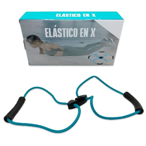 CHOSSIKA | Banda Resistencia Elástica en X para Musculación, Fitness y Estiramientos | Manillas de PVC, Portátil, Ideal para Tren Inferior y Superior | Ideal para Yoga, Crossfit, Pilates y más