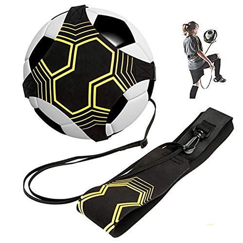 CHUANGOU Futbol Trainer,Balon con Cuerda Practica de Habilidad de Futbol Solo Universal Se Adapta a # 3# 4# 5 Balones de Futbol para Ninos Adultos