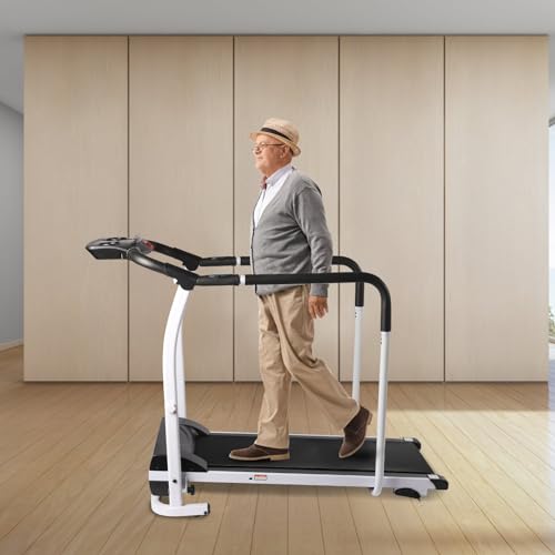 Cinta de correr con pantalla LCD, caminadora para caminar, cinta de correr, capacidad máxima de carga 100 kg, velocidad ajustable, para casa, sala de deportes, oficina