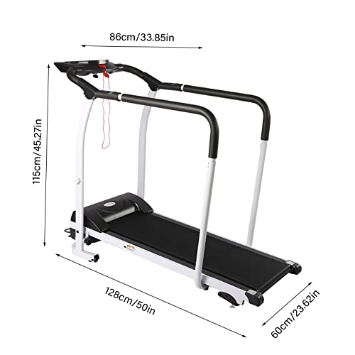 Cinta de correr con pantalla LCD, caminadora para caminar, cinta de correr, capacidad máxima de carga 100 kg, velocidad ajustable, para casa, sala de deportes, oficina