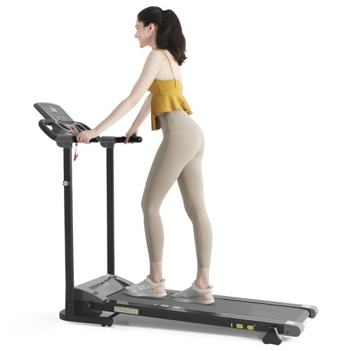 Cinta de Correr Plegable, Cinta de Andar con 1,5HP Motor,12 KM/H, Pantalla LCD, 12 Programas, Ultra silenciosa y Slim Cinta Correr Plegable para en casa SY-T1507