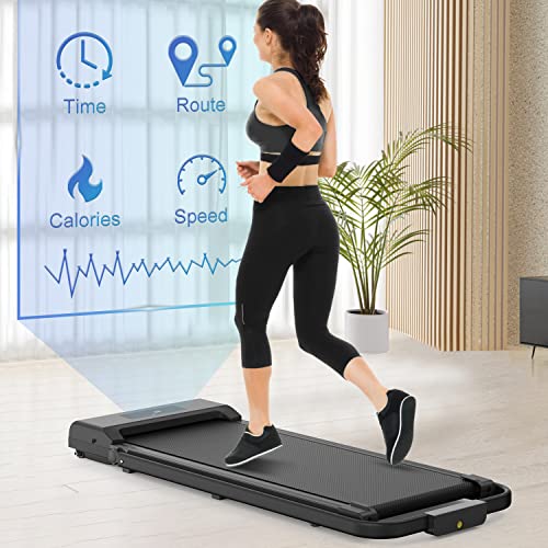 Cinta de Correr Plegable,10 km/h Peso máximo 120 Kg,Superficie de Carrera 42x110cm Pantalla LCD +Control Remoto,máquina para Caminar y Correr para Ejercicio físico en el hogar (Negro)