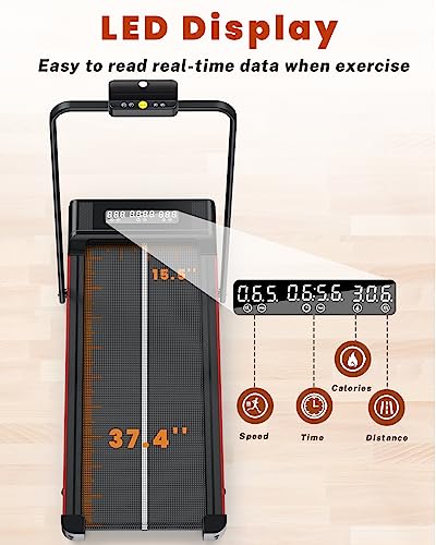 Cinta de Correr Plegable,10 km/h Peso máximo 120 Kg,Superficie de Carrera 42x110cm Pantalla LCD +Control Remoto,máquina para Caminar y Correr para Ejercicio físico en el hogar (Negro Azabache)