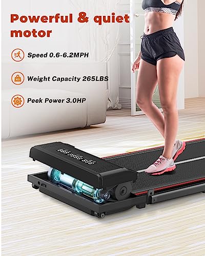 Cinta de Correr Plegable,10 km/h Peso máximo 120 Kg,Superficie de Carrera 42x110cm Pantalla LCD +Control Remoto,máquina para Caminar y Correr para Ejercicio físico en el hogar (Negro Azabache)