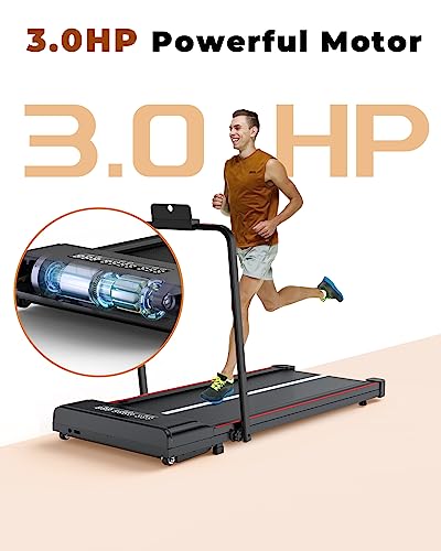 Cinta de Correr Plegable,10 km/h Peso máximo 120 Kg,Superficie de Carrera 42x110cm Pantalla LCD +Control Remoto,máquina para Caminar y Correr para Ejercicio físico en el hogar (Negro)