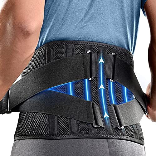 Cinturón Soporte Lumbar Espalda Diseño Ergonómico Ortopédico Gimnasio Crossfit Faja para Prevenir Lesiones para Hombre y Mujer. (L)