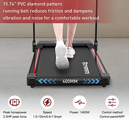 CITYSPORTS Cinta de Correr Plegable,Cinta de Andar eléctrica,con Pantalla LED,App y Soporte para Tableta 360°,Walking Pad Compacta para casa y Oficina