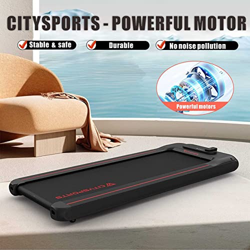 CITYSPORTS Cinta de Correr,1-6 km/h, con aplicación, Control Remoto y Pantalla LED (Black)